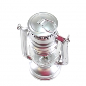Petrolejová lampa 25 cm stříbrná