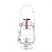 Petrolejová lampa 25 cm stříbrná