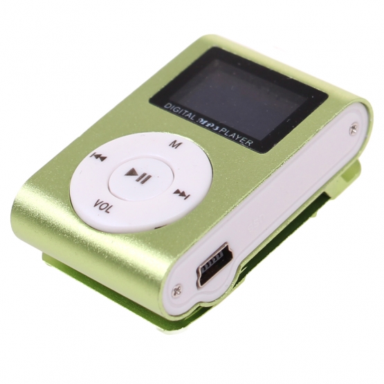Mini MP3 přehrávač s displejem zelený