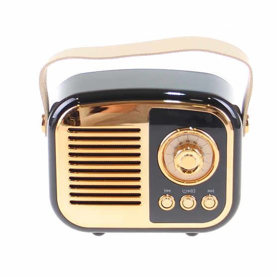 Bluetooth reproduktor retro rádio BS-52D černé