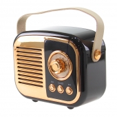 Bluetooth reproduktor retro rádio BS-52D černé