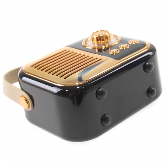 Bluetooth reproduktor retro rádio BS-52D černé