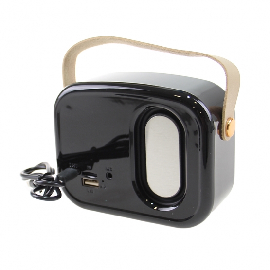 Bluetooth reproduktor retro rádio BS-52D černé