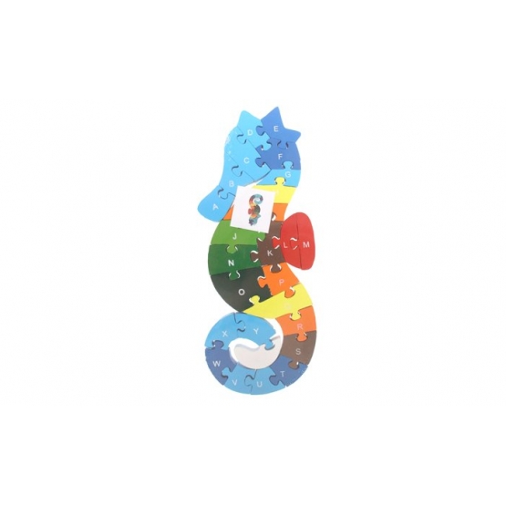 Vzdělávací dřevěné puzzle mořský kůň