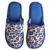 Pantofle domácí leopardí tmavě modré 42/43