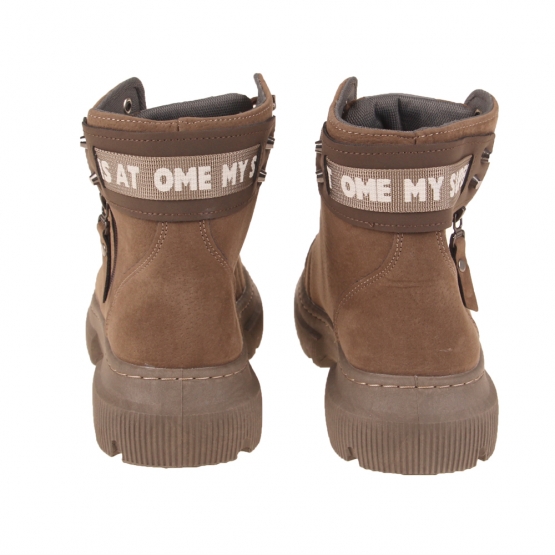 Boty kotníčkové MY FASHION tmavě hnědé vel.39