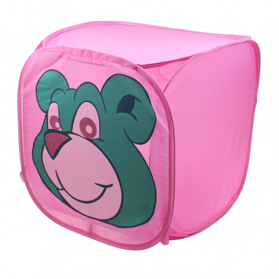 Úložný box na hračky medvídek růžový