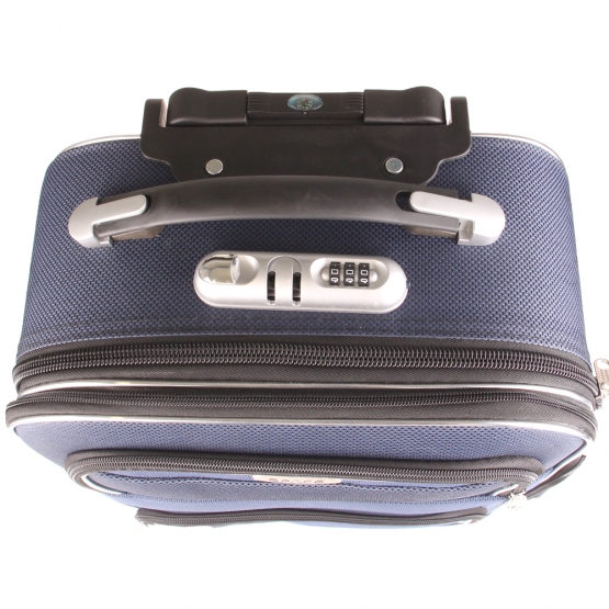 Látkový kufr modrý varianta 10