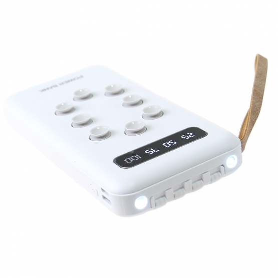 Powerbanka 4v1 s přísavkou 20 000 mAh bílá