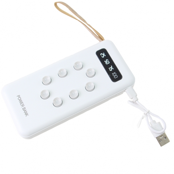 Powerbanka 4v1 s přísavkou 20 000 mAh bílá