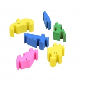 Vzdělávací dřevěné puzzle vlak 