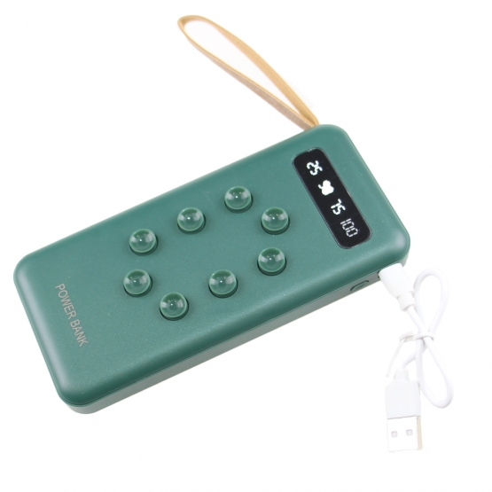 Powerbanka 4v1 s přísavkou 20 000 mAh zelená
