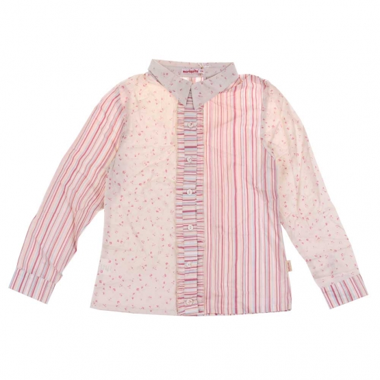 Košeľa dievčenské kvetovaná 128