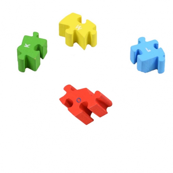 Vzdělávací dřevěné puzzle auto 