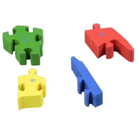 Vzdělávací dřevěné puzzle bagr