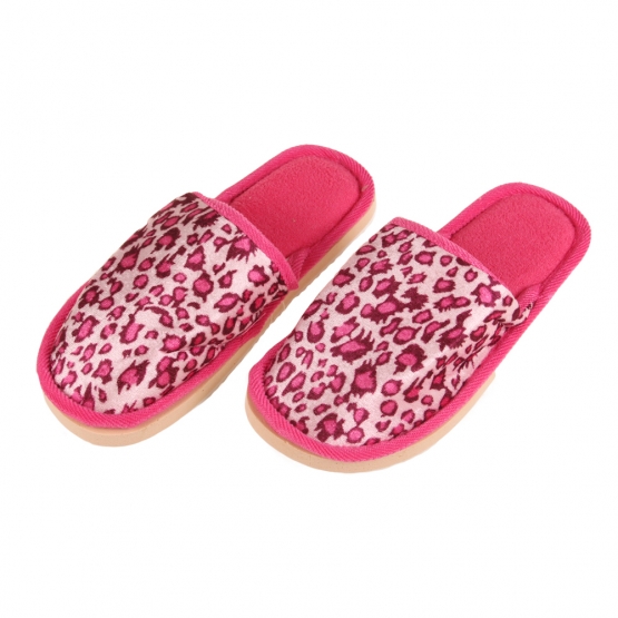 Pantofle domácí leopardí růžové 36/37