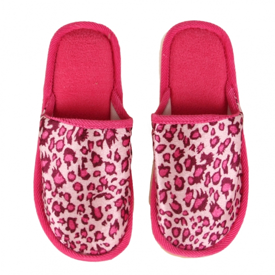 Pantofle domácí leopardí růžové 36/37