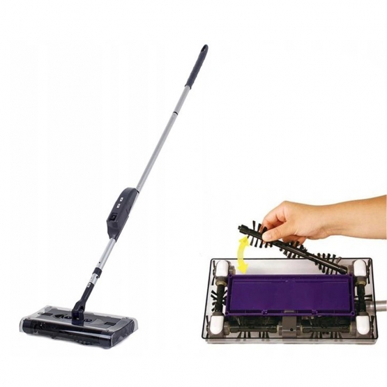 Elektrický zametač černofialový