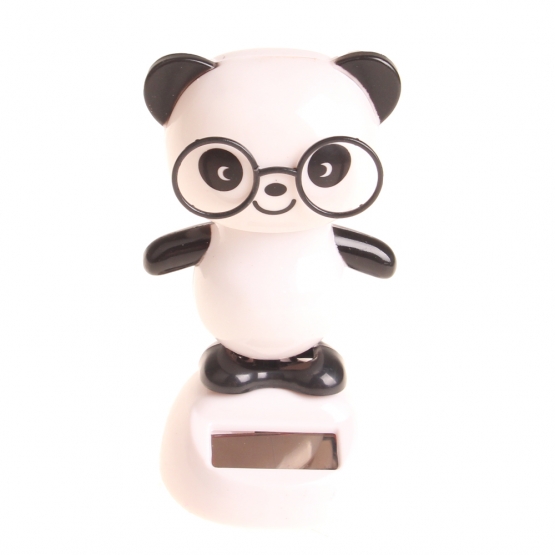 Solární tančící dekorace panda s brýlemi