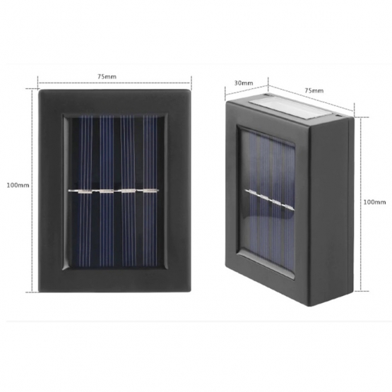 Solární LED osvětlení na zeď 2ks