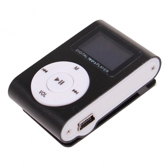 Mini MP3 přehrávač s displejem černý