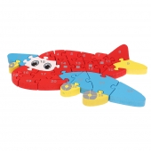 Vzdělávací dřevěné puzzle letadlo