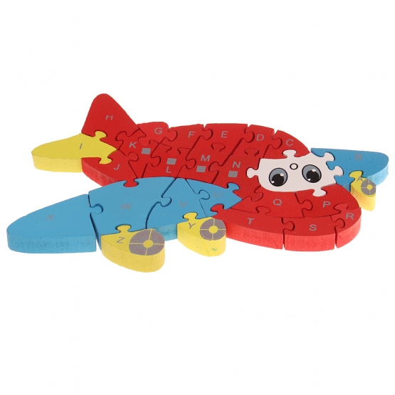 Vzdělávací dřevěné puzzle letadlo