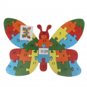 Vzdělávací dřevěné puzzle motýl var.4