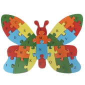 Vzdělávací dřevěné puzzle motýl var.4