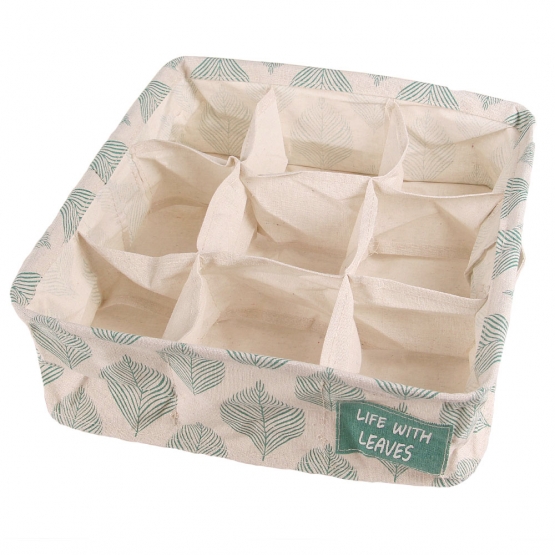 Skládací organizér do skříně zelené listy