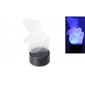 3D lampička medvídek
