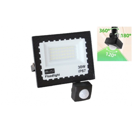 LED reflektor s pohybovým čidlem 30 W