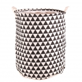Koš na prádlo černý s trojúhelníky