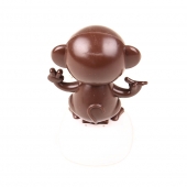 Solární tančící dekorace opička s banánem tmavě hnědá