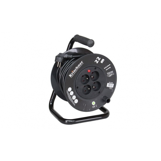 Prodlužovací kabel na bubnu 22 m černý