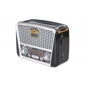 Přenosné 3pásmové solární rádio černo-stříbrné KORUNA