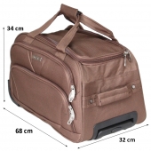 Cestovní taška na kolečkách MRZM hnědá velká