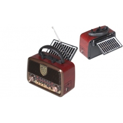 Přenosné 3pásmové solární rádio GOLON hnědé