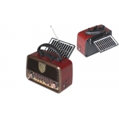 Přenosné 3pásmové solární rádio GOLON hnědé