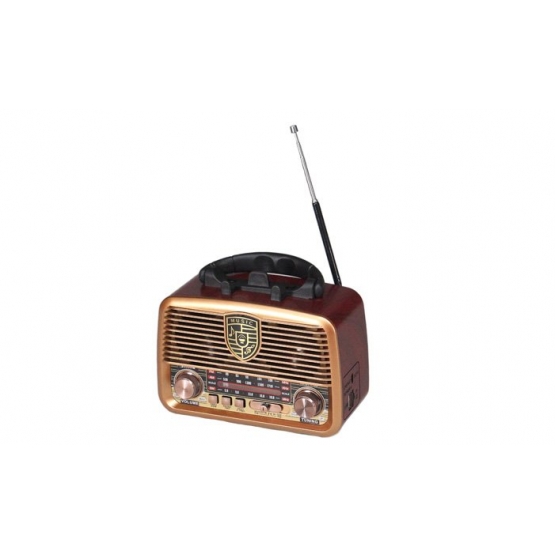 Přenosné 3pásmové solární rádio GOLON zlaté