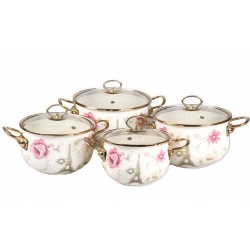 8-dílná sada smaltovaných hrnců Paris