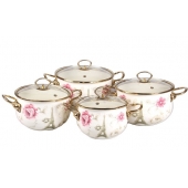 8-dílná sada smaltovaných hrnců Paris