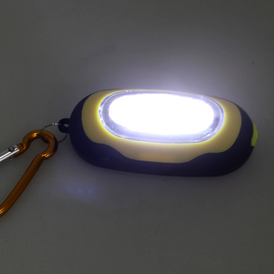 Kapesní led světlo s karabinou žluté