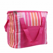 Maxi termotaška pruhovaná růžová 21 l