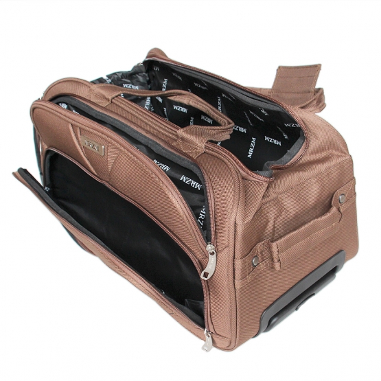 Cestovní taška na kolečkách MRZM hnědá malá