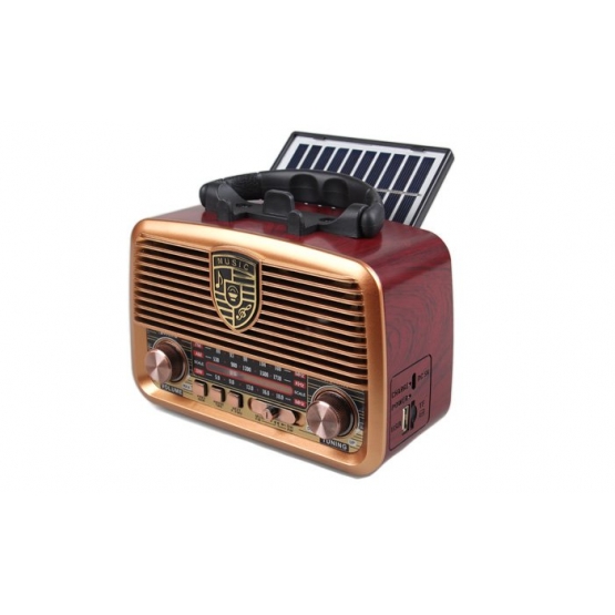 Přenosné 3pásmové solární rádio GOLON zlaté