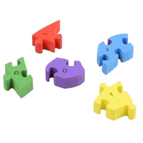 Vzdělávací dřevěné puzzle pes