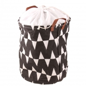 Koš na prádlo černý abstrakt