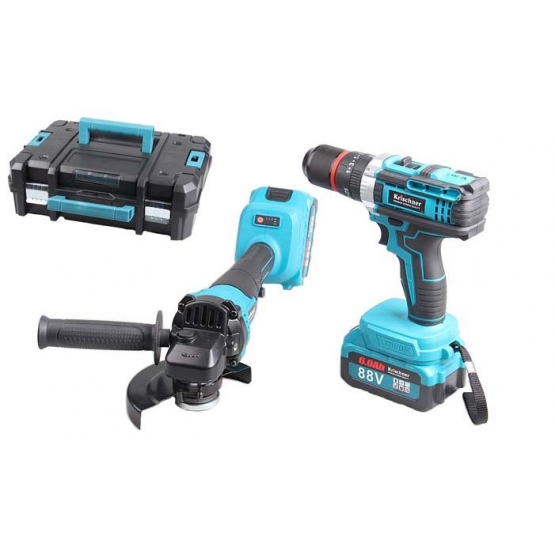 Sada nářadí úhlová bruska a příklepová vrtačka KR-9959