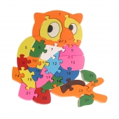 Vzdělávací dřevěné puzzle sova var.2     